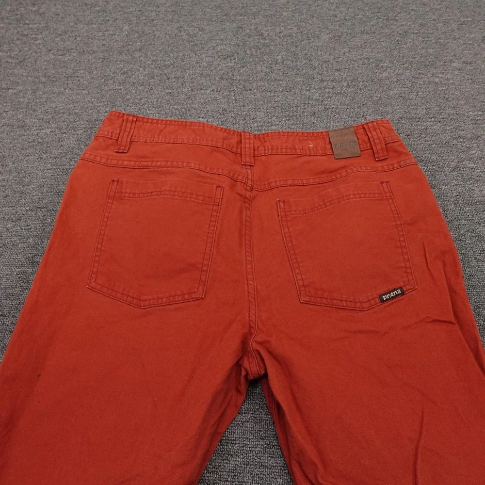 PrAna Pants Mens 34x29 Orange Slim Fit Organic Cotton Stretch Chino Casual
